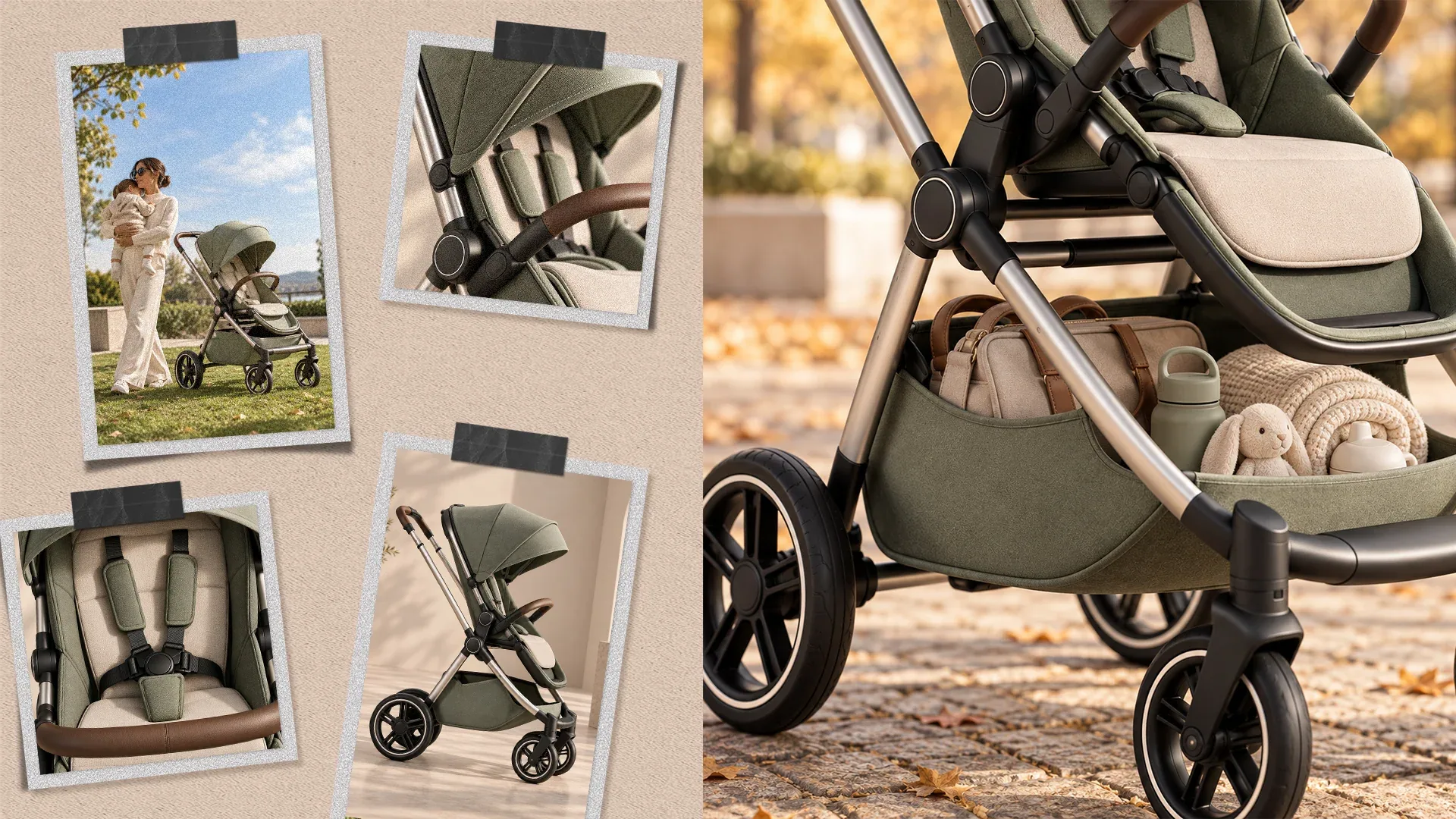 Arca stroller photography and product moodboard