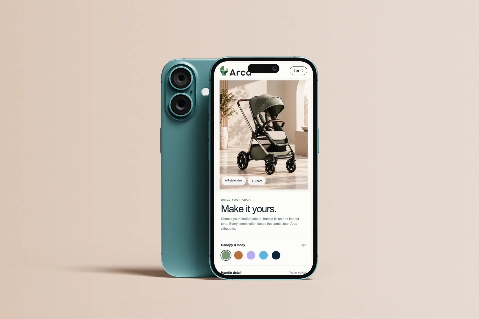 Arca mobile product page