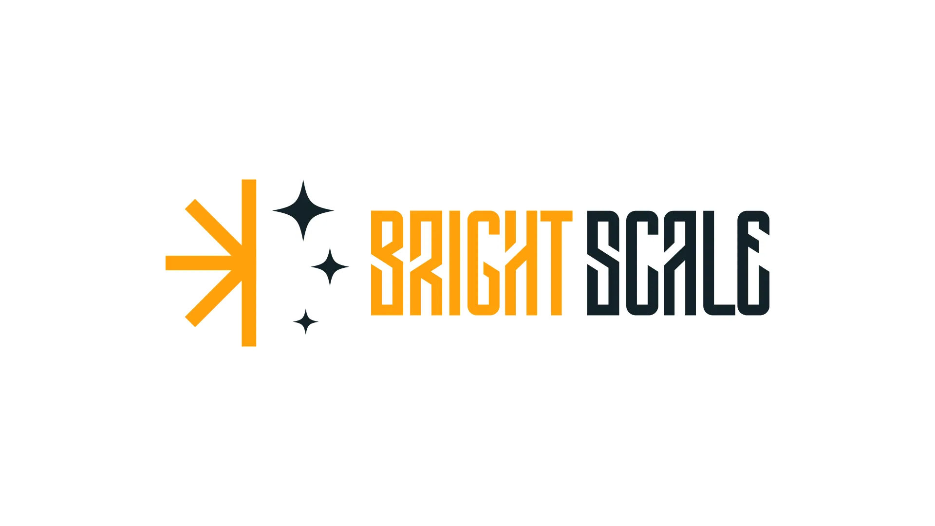 Bright Scale orange and charcoal wordmark on white