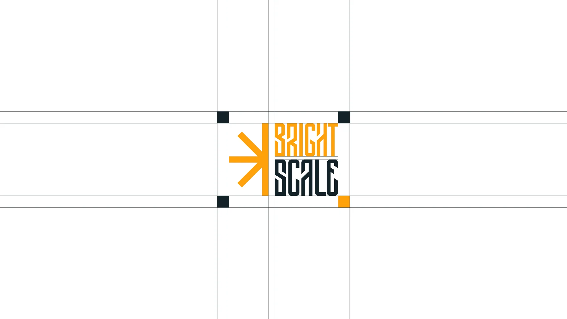 Bright Scale logo construction and alignment guides